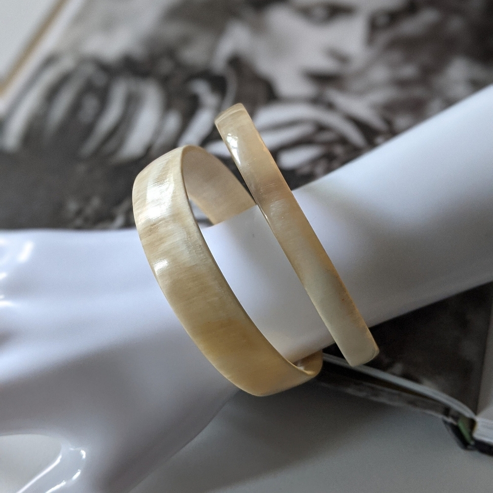 Antique 1920s Horn Bangle Bracelets
